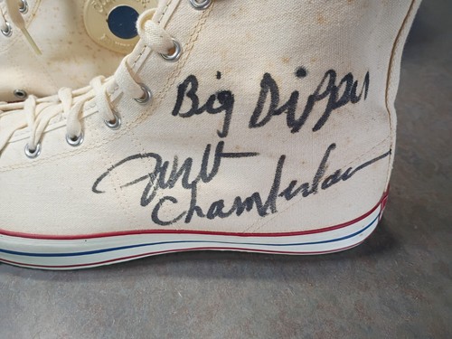 Scarce Wilt Chamberlain Big Dipper Autograph converse shoe , COA Basketball - Picture 3 of 12