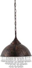 Rustic Industrial Chandelier Crystal Pendant Lighting Ceiling Light Fixture Lamp