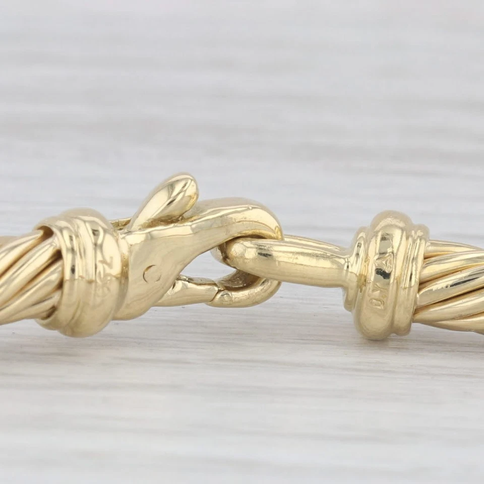 Collar Gargantilla David Yurman 0.32ctw Collar Diamante Oro Amarillo Blanco 18k 15.75" Foto 3 de 4