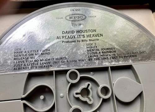 David Houston Already It's heaven Epic EN 653 Stereo 4 Track Reel to Reel Tested - Imagen 5 de 5