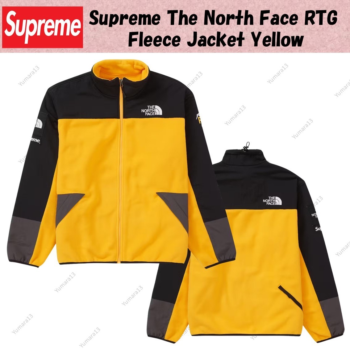 Supreme The North Face RTG Fleece Jacket Yellow | eBay