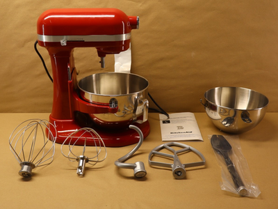 #ad KitchenAid KSM55SJSXER 5.5 Quart Bowl Lift Stand Mixer Empire Red $379.99