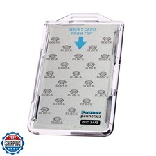 RFID Blocking ID Badge Holder - Safe CAC Card Protector for 2 Cards, TWIC, PI