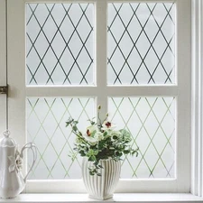 VELIMAX Lattice Frosted Window 17.7"x78.7" (45x200cm), Pure 