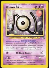 Unown [N] 50/75 Unlimited Uncommon Neo Discovery LP Pokemon on eBay