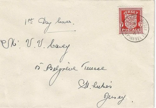 Jersey 1941 (1 April) 1d Arms First Day Cover With Sub Post Office CDS VGC