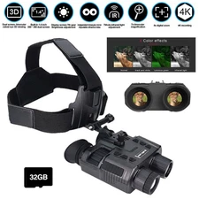 Night Vision Goggles Head Mounted Binoculars 8X Zoom Infrared Outdoor Hunting US