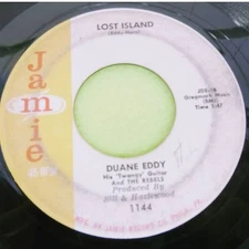 Duane Eddy - Bonnie Came Back /  Lost Island - Jamie Record Vtg 45rpm Vinyl 7"