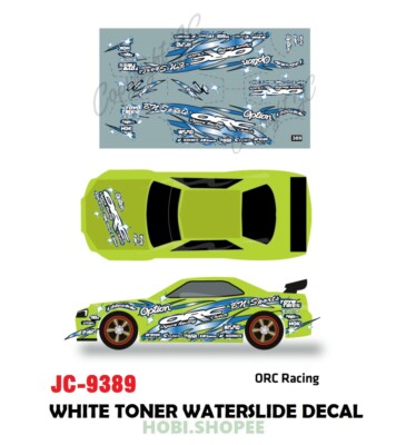 JC-9283 White Toner Waterslide Decal SILVIA S13 LIGHT Custom 1:64 Hot