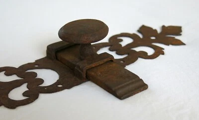 TARGETTE ANCIENNE, verrou, loquet, targette 18ème, porte, ancien verrou . - Photo 1/4