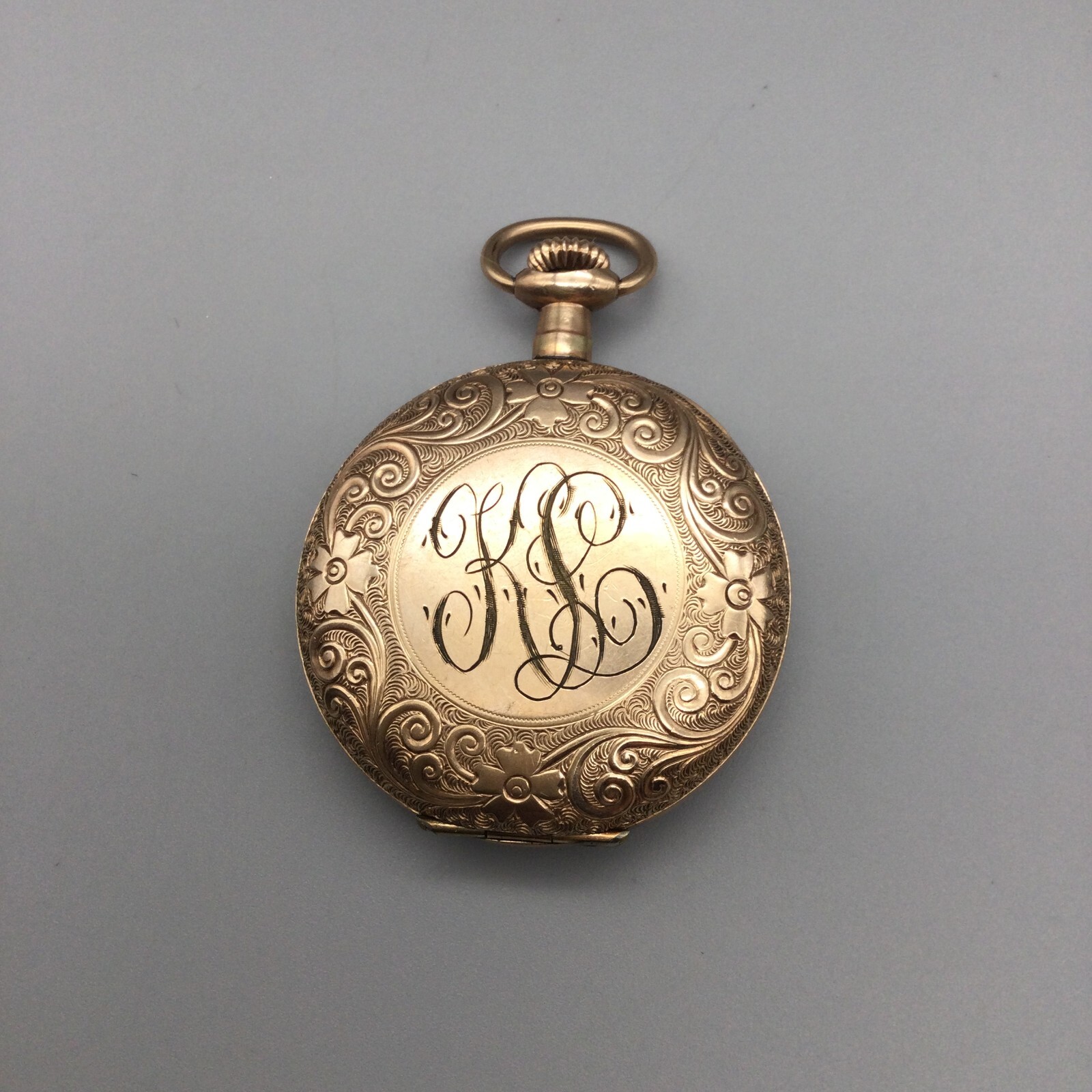 Vintage Humbert Fancy Dial Pocket Watch Pink White Dial Rose Gold