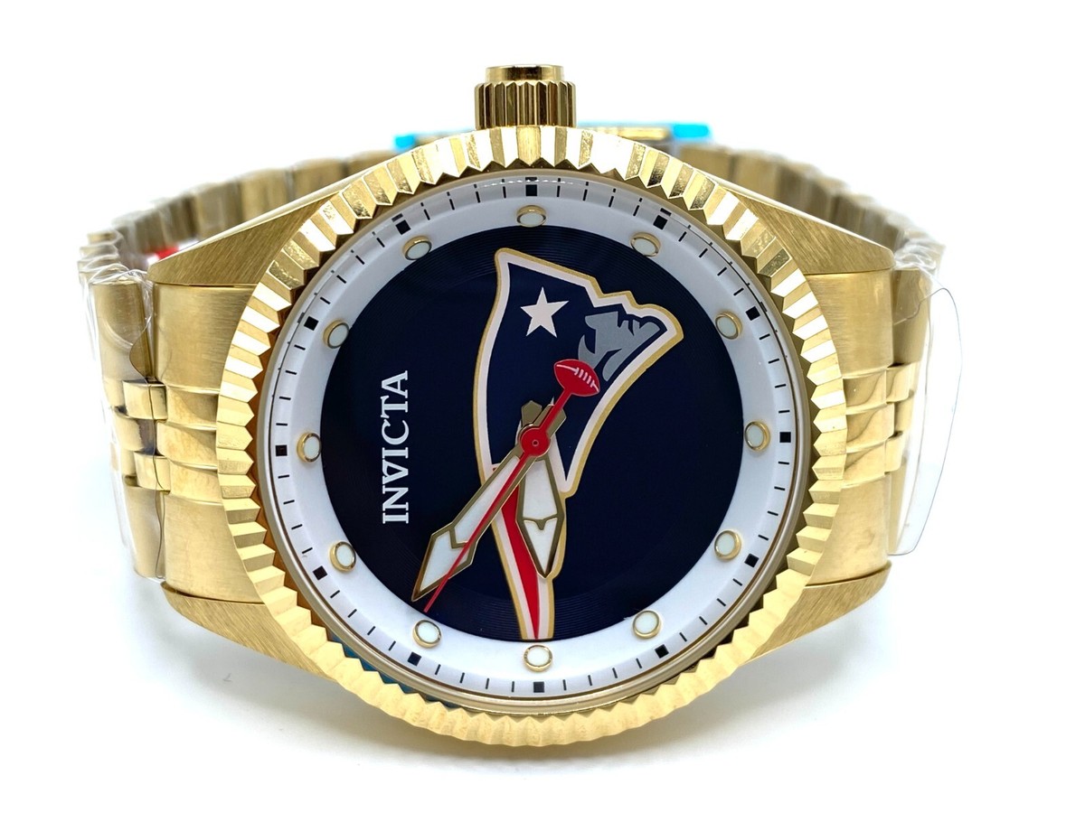 INVICTA WATCH NFL New England Patriots 42442 43mm PC21 Quartz NO BOX