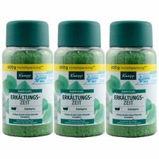 Kneipp Sel de Bain Erkältungszeit 3 X 600g Avec Eucalyptus Wohltuend-