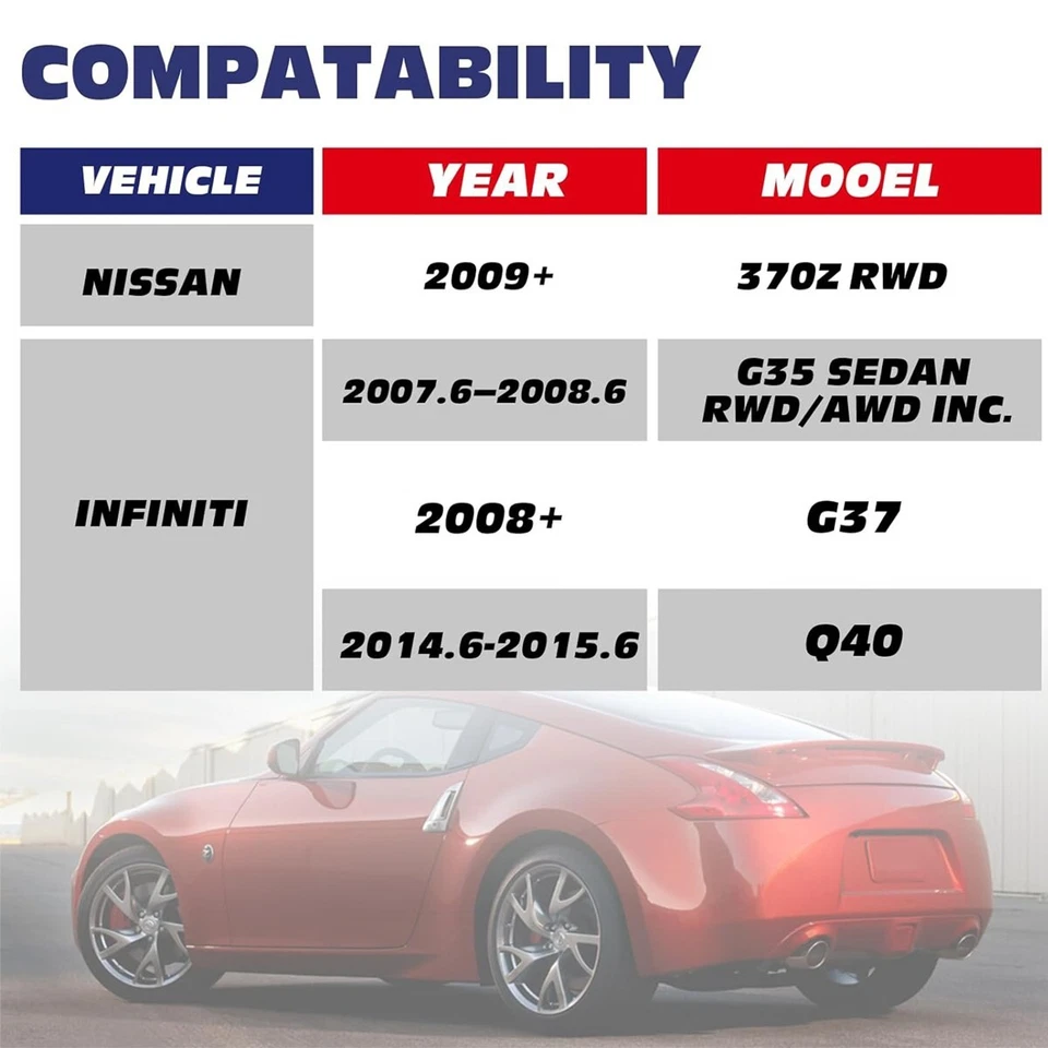 KSP 2pc Adjustable Rear Camber Arm lower control arm for Nissan 370Z G35 G37 Q40 - Image 2 of 4