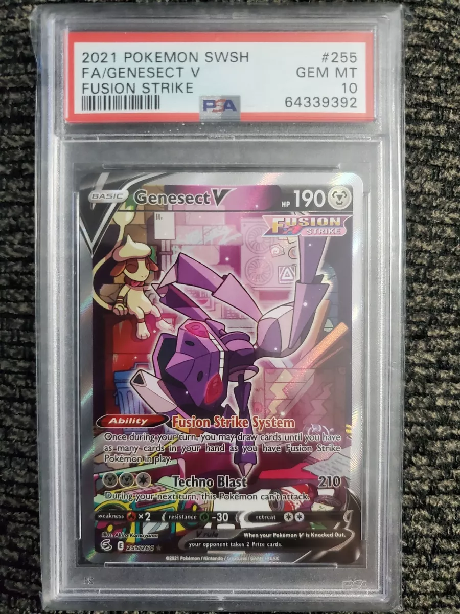 Pokemon - Fusion Strike - Genesect V - 255/264 - Full ART -NM/M - New *ALT  ART*