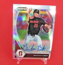 Brendan Beck SILVER AUTO RC 2021 Panini Prizm Draft Stanford Yankees