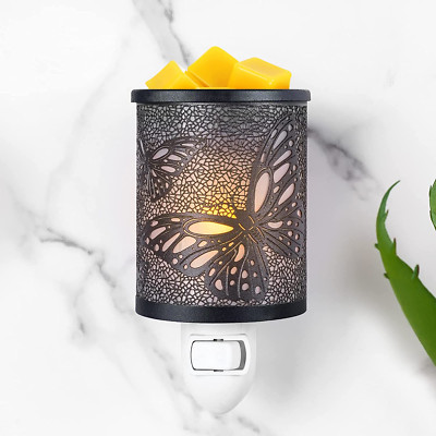 Metal Wax Melts Warmer Plug in Wall Pluggable Fragrance Wax Warmer Butterfly