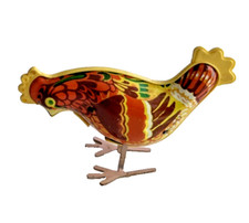 Vintage Mechanical Wind-up Tin Toy Pecking Bird Chicken Russia USSR No Key