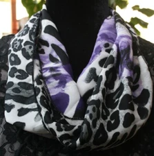 Infinity scarf,black theme,chiffon,striped or floral,handmade,great for vacation
