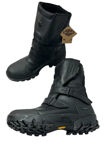 Harley Davidson Men Hartnell 8.5” Waterproof Black Motorcycle Boots 12M (D96181)