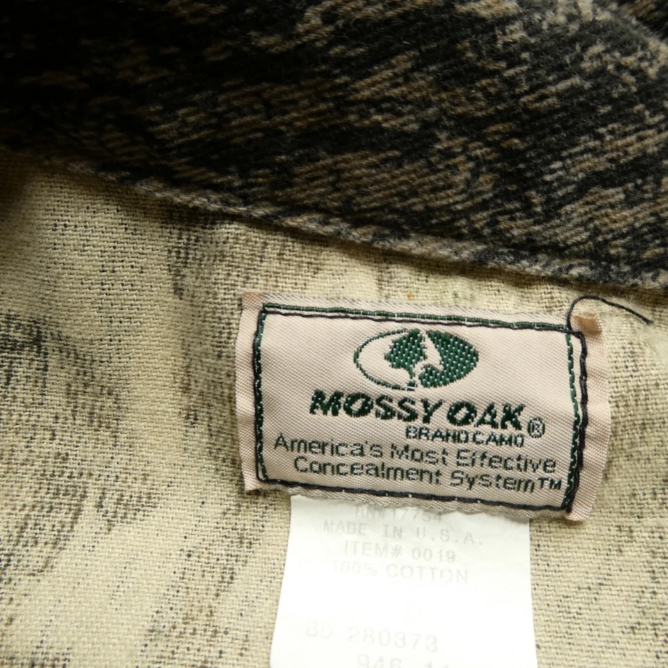 Vintage Mossy Oak Brand Coveralls Mens XL Breakup Camo Canvas Hunting USA Made - Image 2 of 4