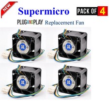 4x Replacement Fans for Supermicro FAN-0154L4 40x28mm 4-Pin PWM Axial Fan