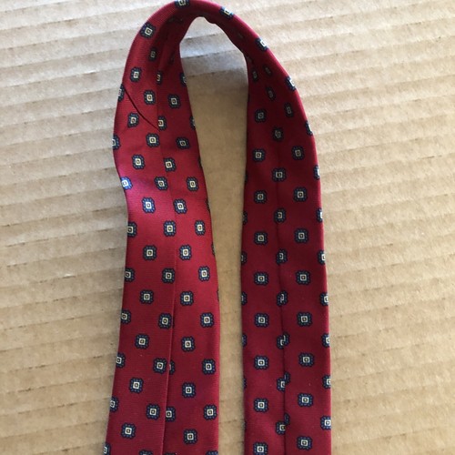 Vintage Mens Neck Tie 100% Silk Bert Pulitzer USA Made Red Formal Office Work - Picture 5 of 9