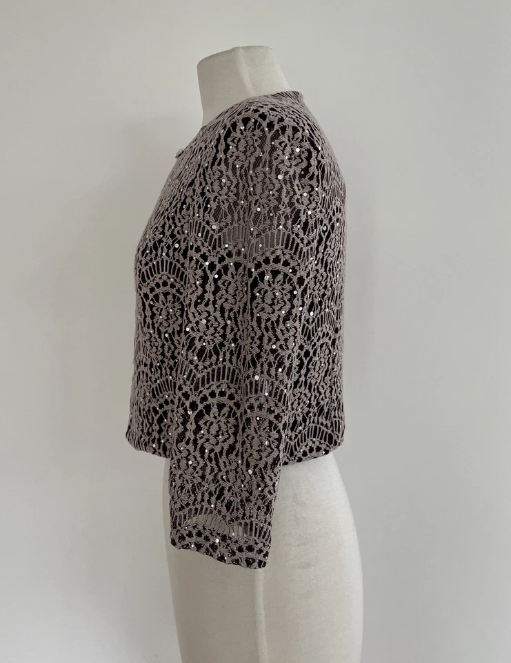 Jessica Howard Purple and Beige Mini Jacket Size 6 (Jacket Only. No Dress) - Image 2 of 4