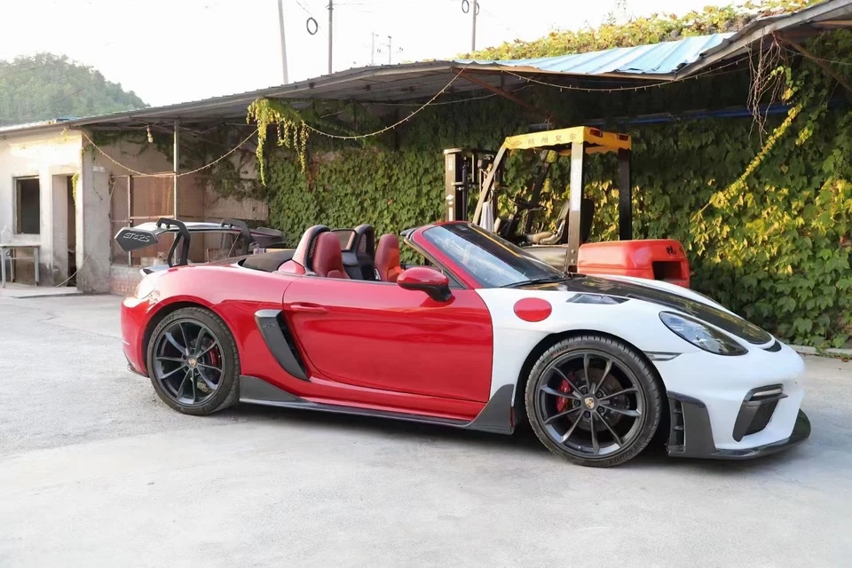 Удлинительная кромка для боковых юбок из углеродного волокна для Porsche 718 Boxster Cayman 2016-2021 - Изображение 4 из 4