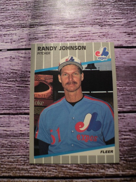 1989 Fleer Randy Johnson Montreal Expos 381 Baseball Rookie Card RC 