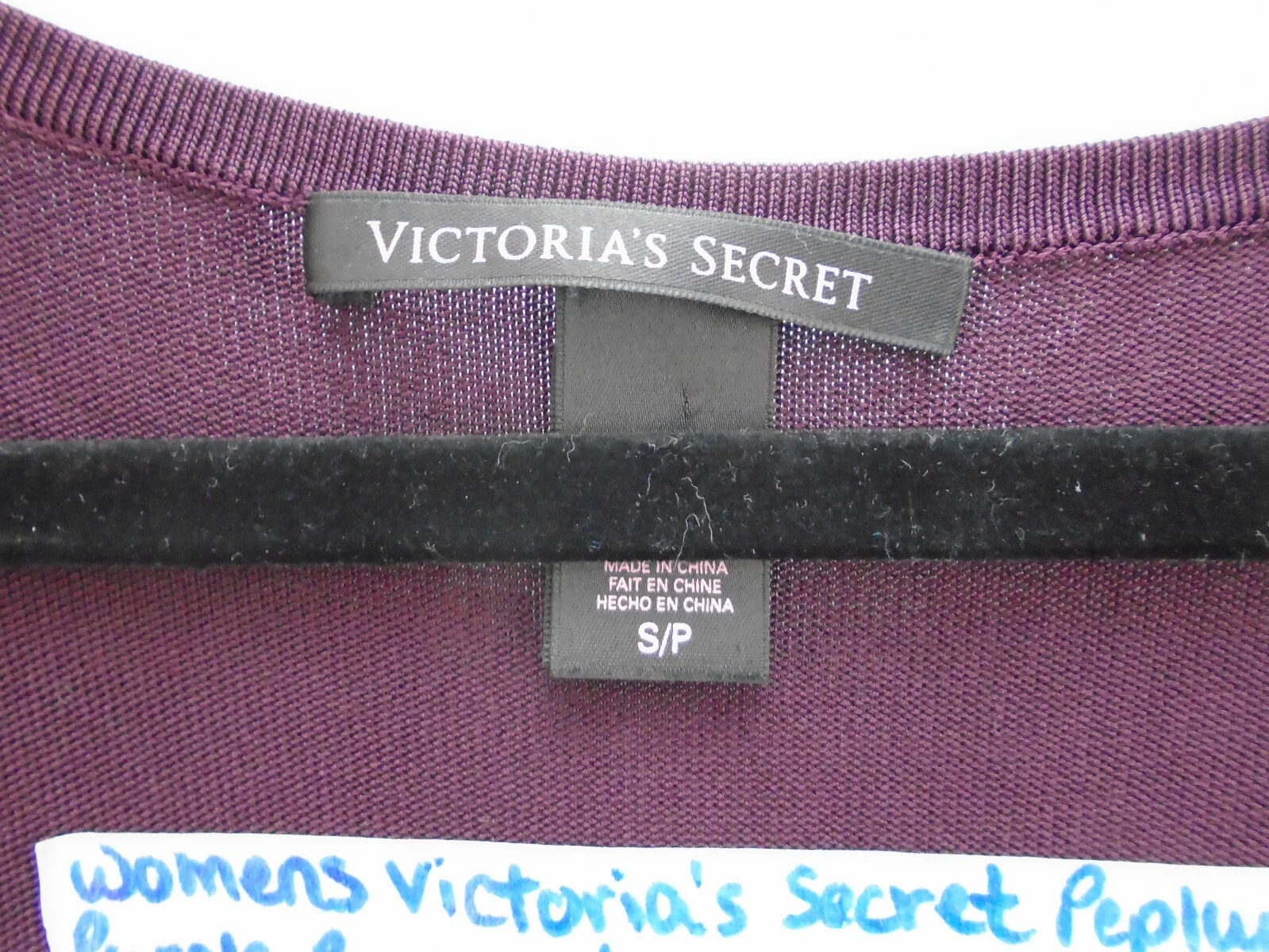 UNDERCOVER Abito Victoria's Secret PEPLUM viola misto viscosa manica lunga donna taglia S P