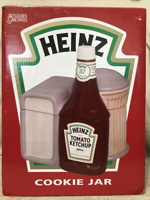 Heinz Tomato Ketchup Cookie Jar Retro 2002 Ceramic Retro Benjamin & Medwin NEW
