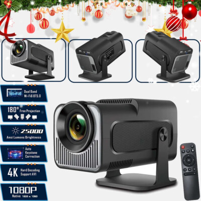 2025 Real 4K Projektor 25000LM Full HD Beamer WiFi Heimkino HDMI Bluetooth DHL
