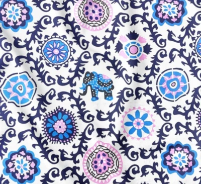 BABYBAZAAR Indischer Elefant großes bedrucktes Musslinentuch quadratische Lätzchen Rülpsen Tuch Matte 70 x 80