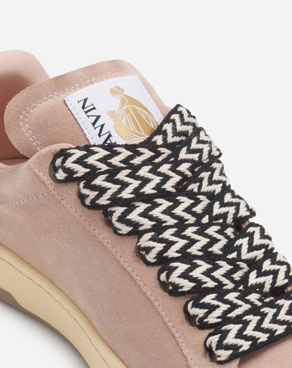 $590 NIB Lanvin Curb Lite Suede Sneakers US 8 / EUR 38 Light