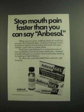1984 Anbesol Liquid and Gel Ad - Stop Mouth Pain
