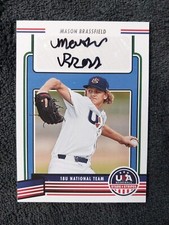 MASON BRASSFIELD RC 2023 PANINI BASEBALL STARS & STRIPES 18U ROOKIE AUTO