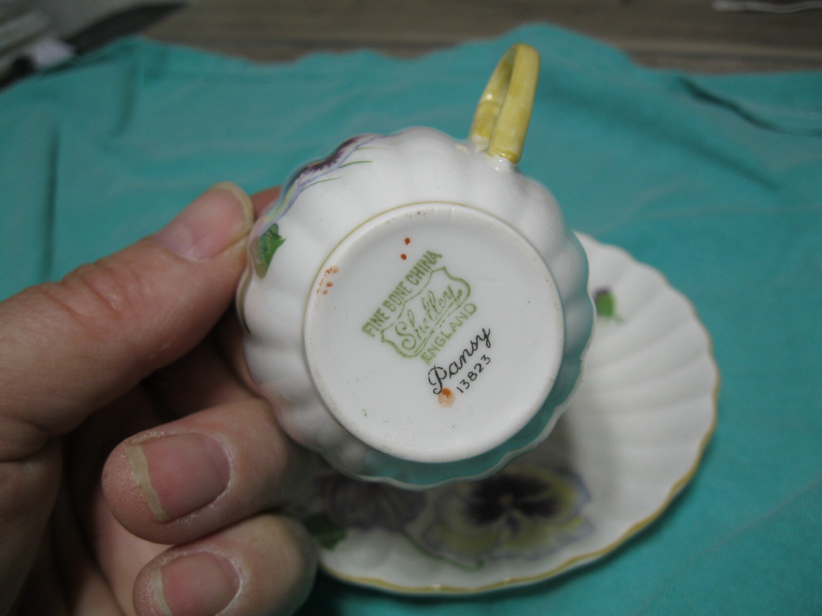 Shelley cup and saucer Pansey pattern eBay