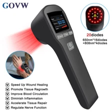 Cold Laser Therapy Device LLLT Pain Relief Soft Red Light Treatment 650nm+808nm