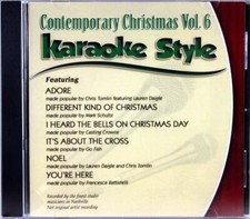 Contemporary Christmas Volume 6 Christian Karaoke Style NEW CD G Daywind 6 Songs