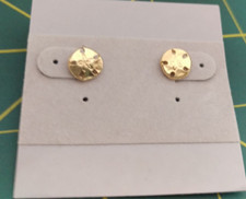 Sand Dollar Stud Earrings for pierced ears New / Unused Goldtone No markings
