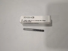 HARVEY TOOL Corner Radius End Mill: 1/8" Dia 4 Flute, Solid Carbide 32430-C3