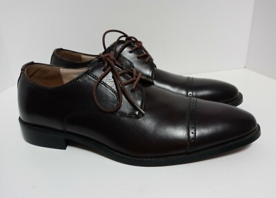 Joseph Abboud Calvin Brown Leather Oxford Dress Shoes 10.5  display picture 1