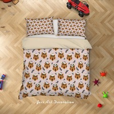 3D Wild Animals Flowers Kids Quilt Cover Set Duvet Cover Bedding Pillowcases