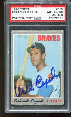 MLB ニックネームauto ORLANDO CEPEDA Orlando Cepeda PSA DNA Vintage Signed 1970 Topps Autograph Auto 9