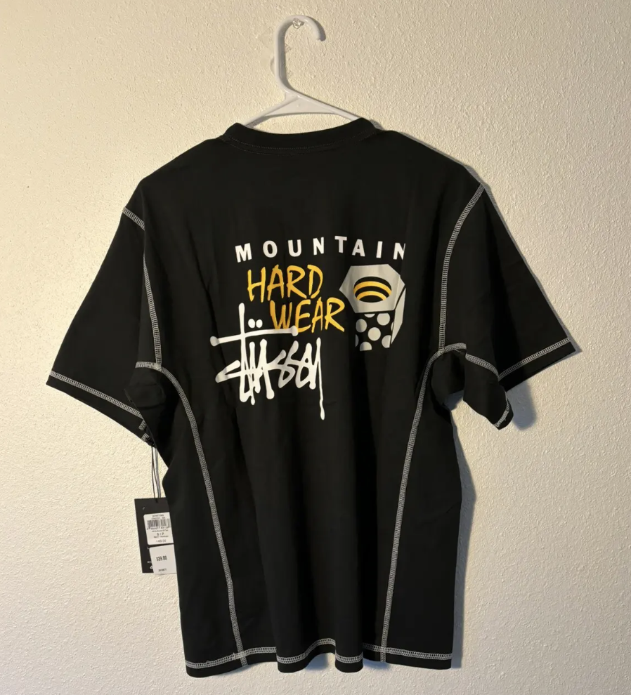 STÜSSY & MOUNTAIN HARDWEAR TEE - Black | eBay STÜSSY & MOUNTAIN HARDWEAR TEE - Black | eBay