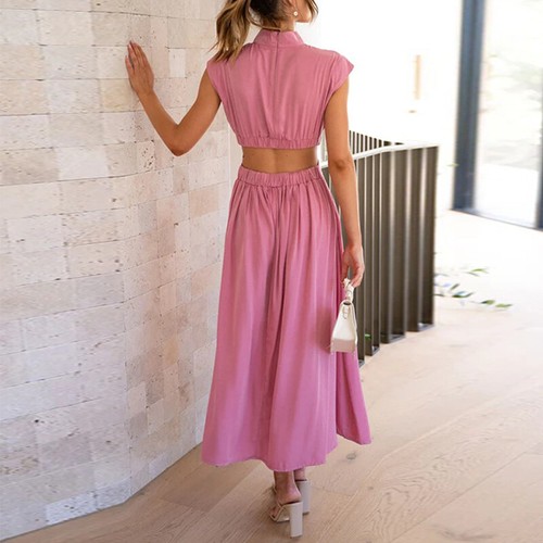 Einfarbiges Sommer-Partykleid Maxikleid Partykleid Sommerkleid. ≌ - Picture 8 of 28