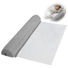 Inflatable Toddler Bed Bumper - Portable Non-Slip Safety Rail with Washable Cove