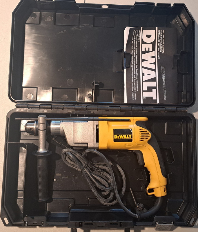 DEWALT DW515 Heavy Duty Dual Speed Hammer Drill 1/2" & 5/8" with Case