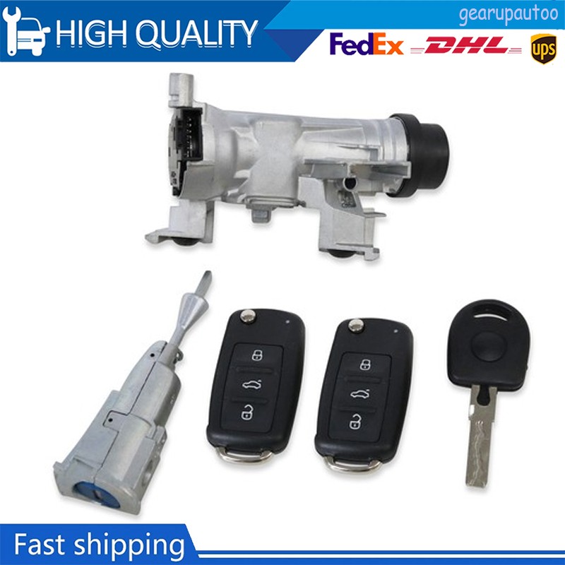 For VW Jetta 2006-2018 Upgraded Ignition Switch Door Lock Cylinder W/Remote Key